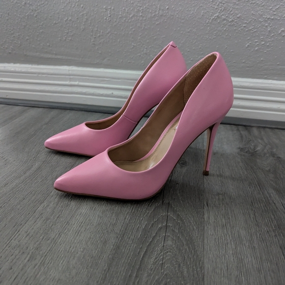 Steve Madden Pink Daisie Leather Pumps - Picture 3 of 6